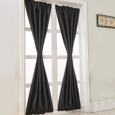 Immagine prodotto di Tenda panoramica oscurante nera, 64x183 cm, per porta scorrevole da veranda