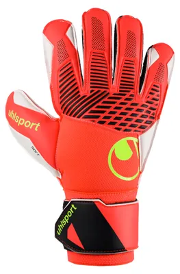 Zdjęcie produktu dla Rękawice bramkarskie Uhlsport Fangmaschine Soft Pro - fluorescencyjny różowy/biały/fluorescencyjny żółty, rozmiar: 4