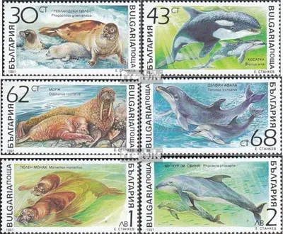 Produktbild von Briefmarken Bulgarien 1991 Mi 3959-3964 (kompl.Ausg.) postfrisch Meeressäugetiere