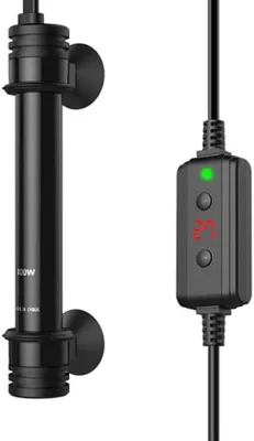 Productafbeelding van Instelbare aquariumverwarming 100 W voor aquaria tot 80 liter - Oververhittingsbeveiliging en Externe Temperatuurcontroller