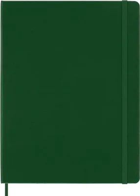 Immagine prodotto di Moleskine Classic Notebook, Taccuino con Pagine Bianche, Copertina Rigida e Chiusura ad Elastico, Colore Verde Mirto, Formato XL 19 x 25 cm, 192 Pagine