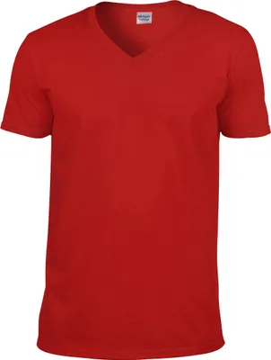 Produktbild von Gildan Herren Soft Style T-Shirt, V-Ausschnitt, Kurzarm FK399 (S) (Rot)