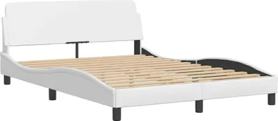 Produktbild von vidaXL Bettgestell "Dover" Weiß 140x200 cm Kunstleder