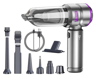 Image de Aspirateur balai sans fil, 25000 Pa, 3 vitesses, 8000 tr/min, moteur sans balais, couleur argent