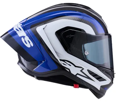 Zdjęcie produktu dla Kask integralny Alpinestars Supertech R10 Arius, czarny / biały / niebieski, rozmiar L