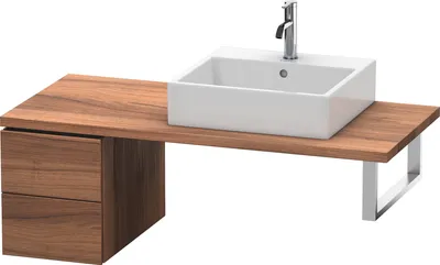 Produktbild von Konsolenunterschrank L-CUBE 400x320x547mm nussbaum natur nussbaum natur