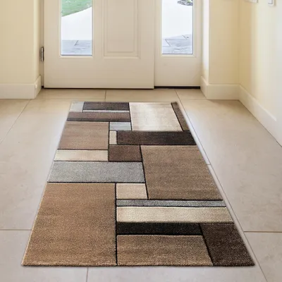 Immagine prodotto di Elegante tappeto da salotto con motivo beige - Dimensioni: 80 x 150 cm