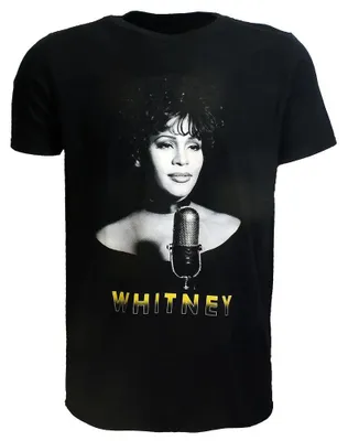 Zdjęcie produktu dla Koszulka z czarno-białym zdjęciem Whitney Houston – rozmiar S