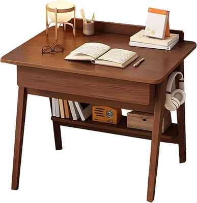 Produktbild von Schreibtisch für das Heimbüro in Nussbaum, 80 cm