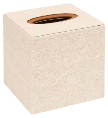 Produktbild von Quadratische whisky-taschentuchbox, 14 x 14 cm, beige - Atmosphera créateur d'intérieur