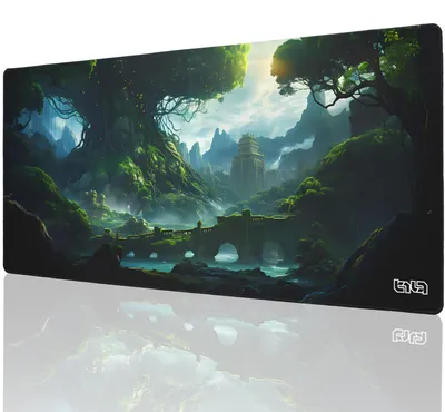 Productafbeelding van Bureau Onderlegger Gaming Muismat - 90x40 cm Polsondersteuning - Waterdicht