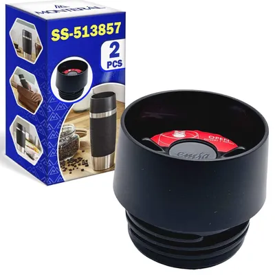Deckel für Thermobecher 0,36/0,5 l, 2 Stück, schwarz