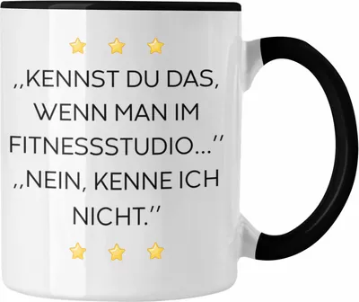 Produktbild von Trendation - Lustige Tasse mit Spruch für Frauen Männer Arbeit Büro Lustig Tassen Becher mit Sprüchen Kollegin Geschenk Sarkasmus Fitness (Schwarz)