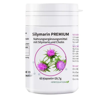 Produktbild von OLDELA SILYMARIN PREMIUM mit Cholin für deine Leber und Mariendistel (80% Silymarin) vegan(60Kapseln)