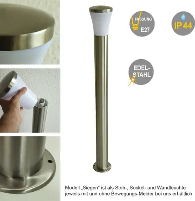 Produktbild von Aussenleuchte Siegen 100cm E27 Fassung