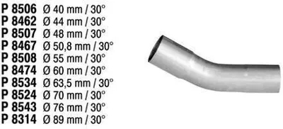 Produktbild von VEGAZ Auspuffrohr Universal UR-022 1,5mm 60mm 210mm