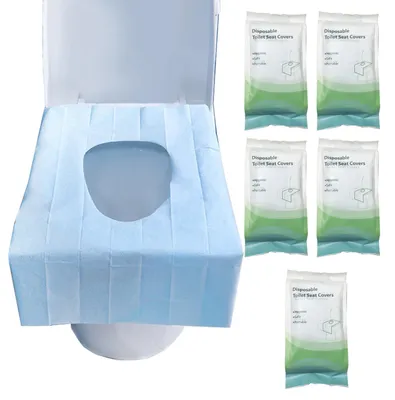 Einweg-Toilettensitzbezüge, 50 Stück, extra groß, weich, wasserdicht