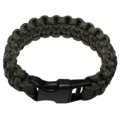 Produktbild von Survival Armband PARACORD 23 mm oliv, L