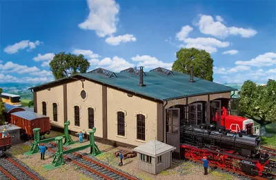 Produktbild von Faller Bausatz H0 120277 Ringlokschuppen mit Antriebsteilen 1:87