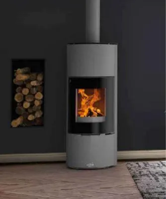 Image de Poêle bois bûche GODIN Terrasson 8Kw - Gris - 400230