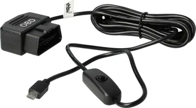 Produktbild von vhbw OBD2 Micro-USB Kabel Ladekabel für Dashcam GPS Navi Smartphone 3,5m