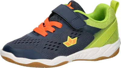 Produktbild von Lico Kinder-Sportschuh-Hallenschuh-Indoorschuh Blau-Weiß-Orange-Lemon-Grün, Farbe:blau, EU Größe:32