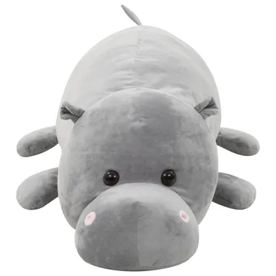 Produktbild von vidaXL Hippo Kuscheltier Plüsch Grau