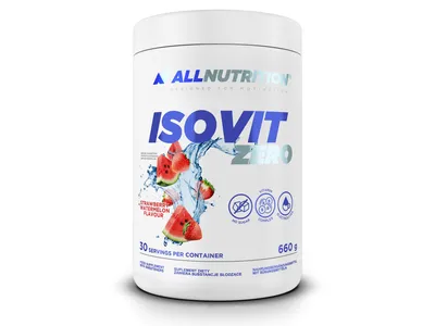 Produktbild von ALLNUTRITION Isovit Zero 660 g Erdbeer-Wassermelone Isotonisch Flüssigkeitszufuhr Hydration