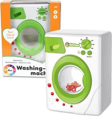 Obrázok produktu pre Kaiming Toys Detská práčka bielo-zelená s funkciou prania Svetlo Zvuk