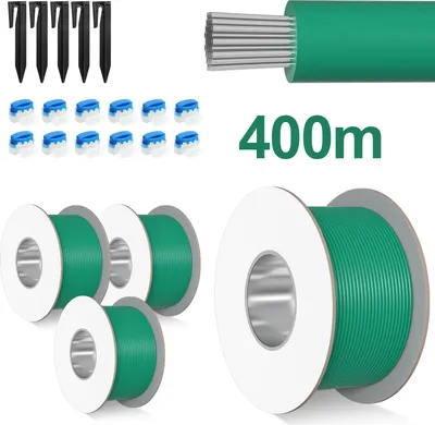 Produktbild von Clanmacy 400m Begrenzungskabel Set Kabelverbinder LongLife Haken Erdnägel Mähroboter