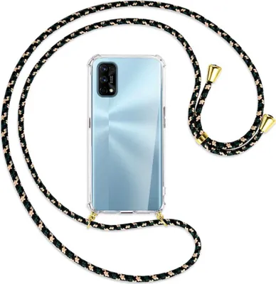 Produktbild von Handykette Backcover-Schutzhülle mit Band (Metall goldfarben) für Realme 7 Pro - camouflage