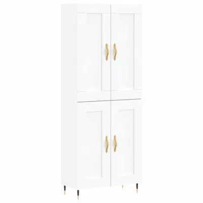 Image de vidaXL Highboard blanc 69,5x34x180 cm Bois composite