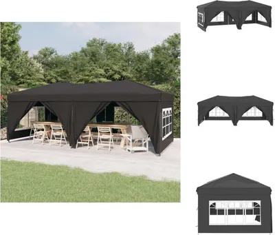 Obrázek produktu pro vidaXL Párty stan skládací s bočnicemi antracitový 3x6 m - Pavilony a párty stany