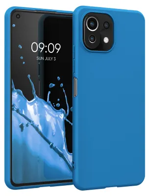 Produktbild von kwmobile Handyhülle für Xiaomi 11 Lite (5G) NE / Mi 11 Lite (5G) Hülle - TPU Case - Kabelloses Laden - Schutzhülle Cover in Blue Reef