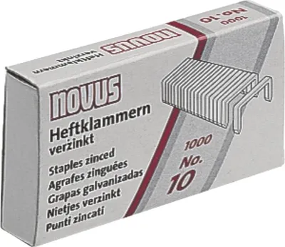 Produktbild von Heftklammern Nr. 10 verzinkt VE=20x1000 Stück