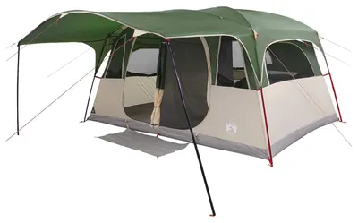 Obrázok produktu pre vidaXL tunelový stan so strechou, zelený, 427 x 305 x 205 cm, polyester a oceľ
