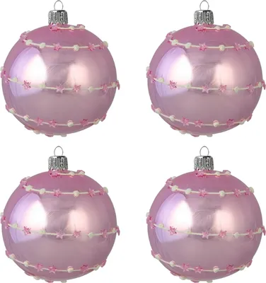 Produktbild von Set Weihnachtskugeln Rosa