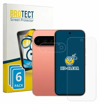 Produktbild von 6x Für Google Pixel 11 Pro (Display+Kamera) Schutzfolie BROTECT Displayschutz Display Schutz Folie Klar Transparent