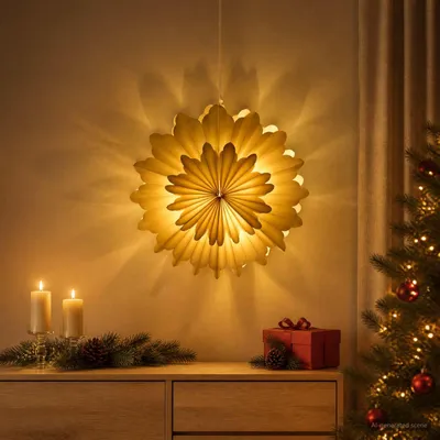 Imagen del producto de vidaXL, iluminación navideña RAAHE, 10 LEDs, luz blanca cálida, 45 x 17 x 45 cm