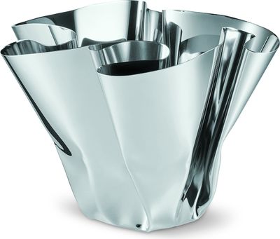 Philippi Margeaux Vase Edelstahlvase von Hand gefaltet  ideal für Tulpen Rosen Dekoobjekt