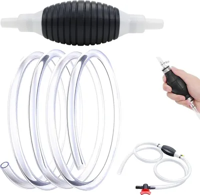 Produktbild von Handpumpe Umfüllpumpe Benzinpumpe 1M Verdicken Absaugpumpe Kraftstoffpumpe Benzin Auto für Kraftstoffe Notpumpe Benzin Diesel Wasser Benzinschlauch Öl Absaugpumpe
