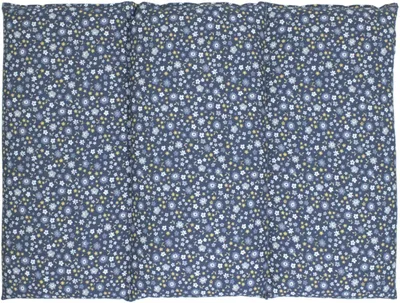 Produktbild von GIRAFFENLAND Bio-Bio Körnerkissen 40x30cm groß - 3-Kammer Kissen - Baumwolle Blümchen-blau + Bio-Weizen-Roggen