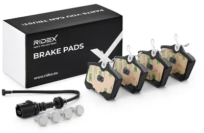 Produktbild von RIDEX 402B0364 Bremsbeläge Satz Hinten für VW Golf IV Schrägheck (1J1) GOLF VI (5K1) Golf V Schrägheck (1K1) POLO (9N) Polo Schrägheck (6R1, 6C1)