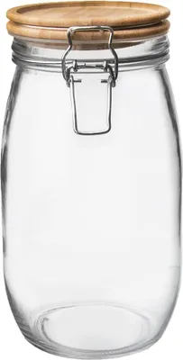 Produktbild von Orion Einmachglas | patentierter Glasbehälter mit Bügelverschluss 2,3l mit Deckel aus Bambusholz