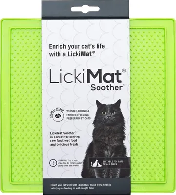Produktbild von LickiMat Soother Leckmatte für Katzen, Farbe:grün, Größe:small - 20 x 20cm