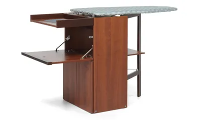 Produktbild von Foppapedretti LoStiro, Bügelbrett in Originalgröße, Aluminium, Baumwolle, Polyester, Trocken- & Dampfbügeleisen, Braun, Metallisch, Weiß, Einfarbig, Grau, Weiß