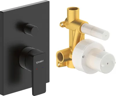 Produktbild von Duravit Fertigmontageset Manhattan UP-WA.-EHM, Umst m aut. Rückst, sw ma