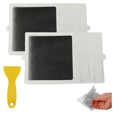 Produktbild von 40 Stück 15 cm x 15 cm Abflussaufkleber, Haarsieb für Dusche, Einweg Duschabfluss Sieb, Selbstklebender Haarfänger, Harstopper für Badewanne, Küche, Waschbecken