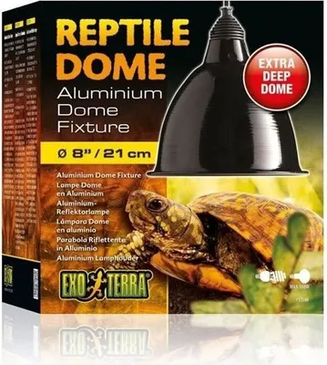 Obrázek produktu pro Lampa Exoterra Dome, hliníková, velká, 21 cm, pro plazy a obojživelníky, max. 160 W