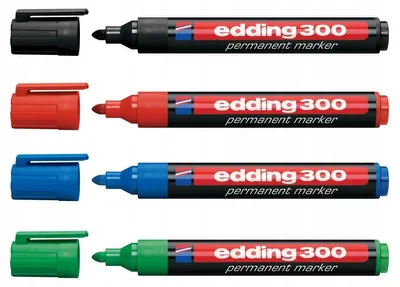 Produktbild von Edding Permanentmarker-Set 4 Farben Rundspitze